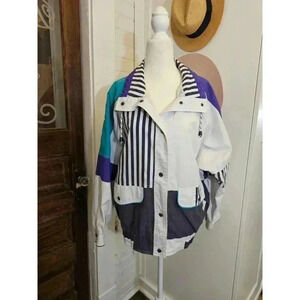 Vintage 90s IZZI Spirit Women's Size S Colorblock Jacket